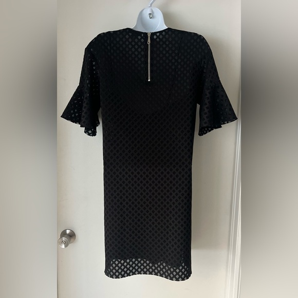 REBECCA MINKOFF Kristine Mesh Flutter Sleeve Shift Dress S - Picture 2 of 3